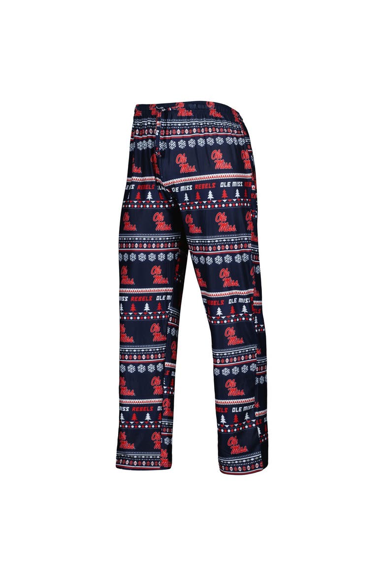 Men's Concepts Sport Navy Ole Miss Rebels Swivel Long Sleeve T-Shirt & Pants Sleep Set, Alternate, color, Navy