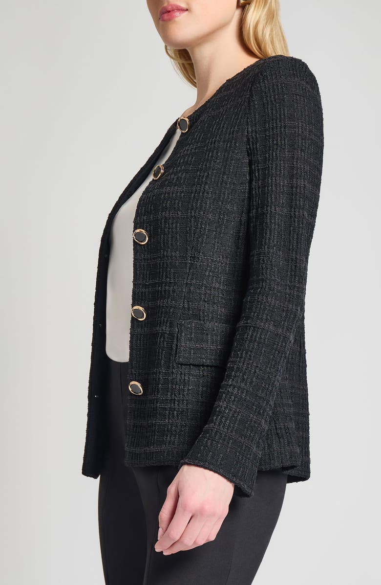 Misook Tonal Plaid Knit Jacket, Alternate, color, 