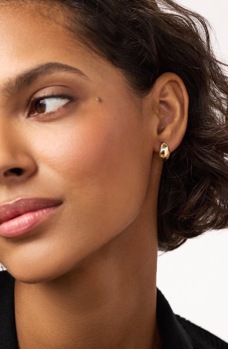 Ana Luisa Gold Stud Earrings - Gold Teardrop Huggie Studs, Alternate, color, Gold