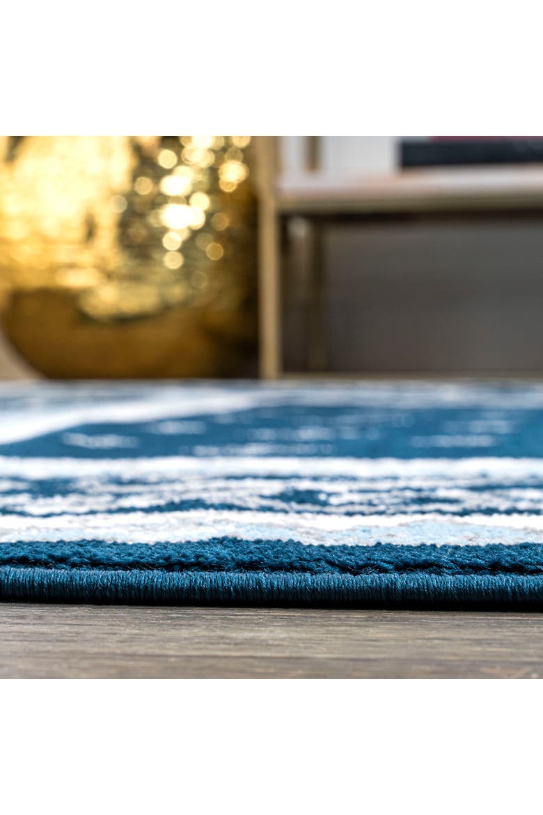 Acanthus French Border Area Rug, Alternate, color, Navy/Blue