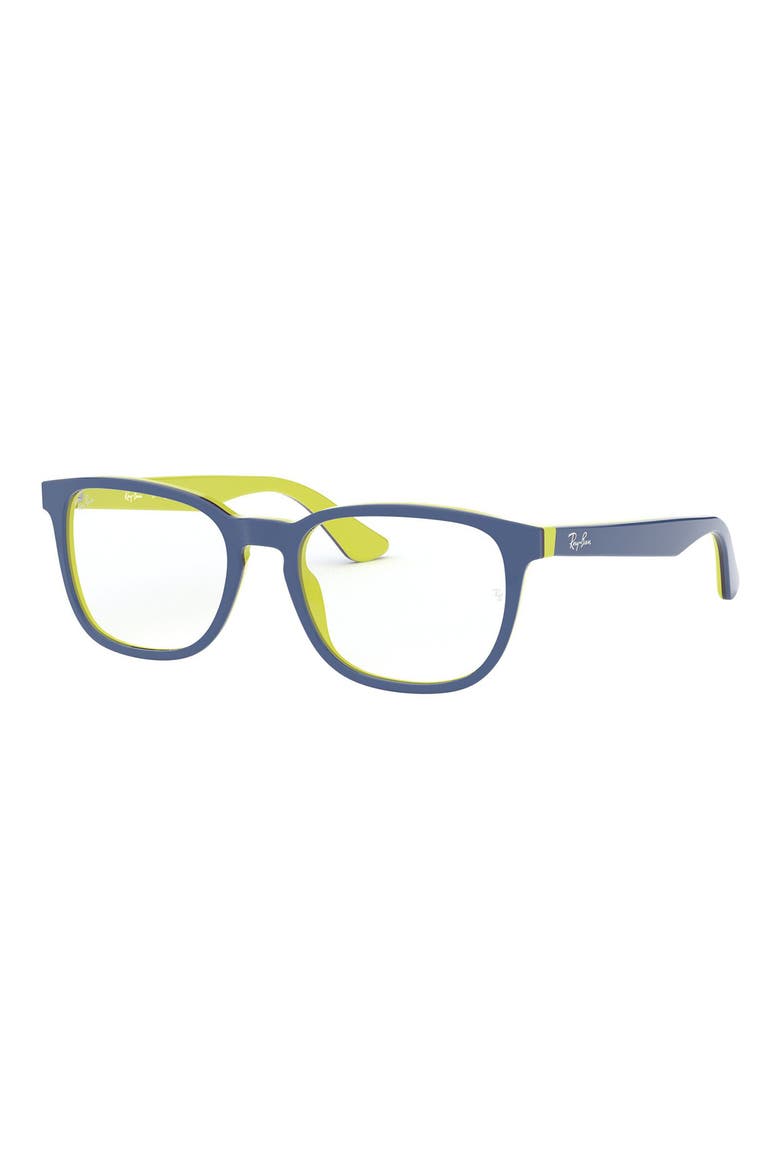 Kids' 48mm Square Optical Glasses, Alternate, color, BLACK YELLOW