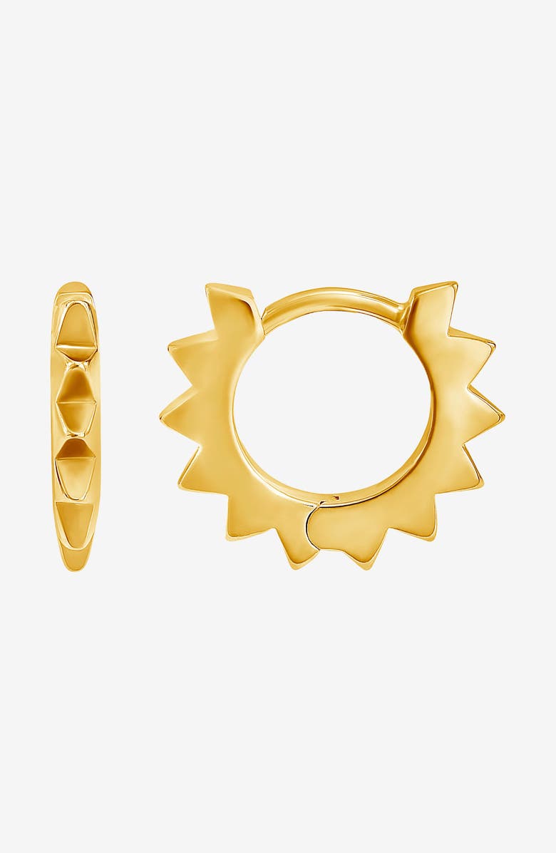 Dower & Hall Star Huggie Hoops, Main, color, Yellow Gold Vermeil