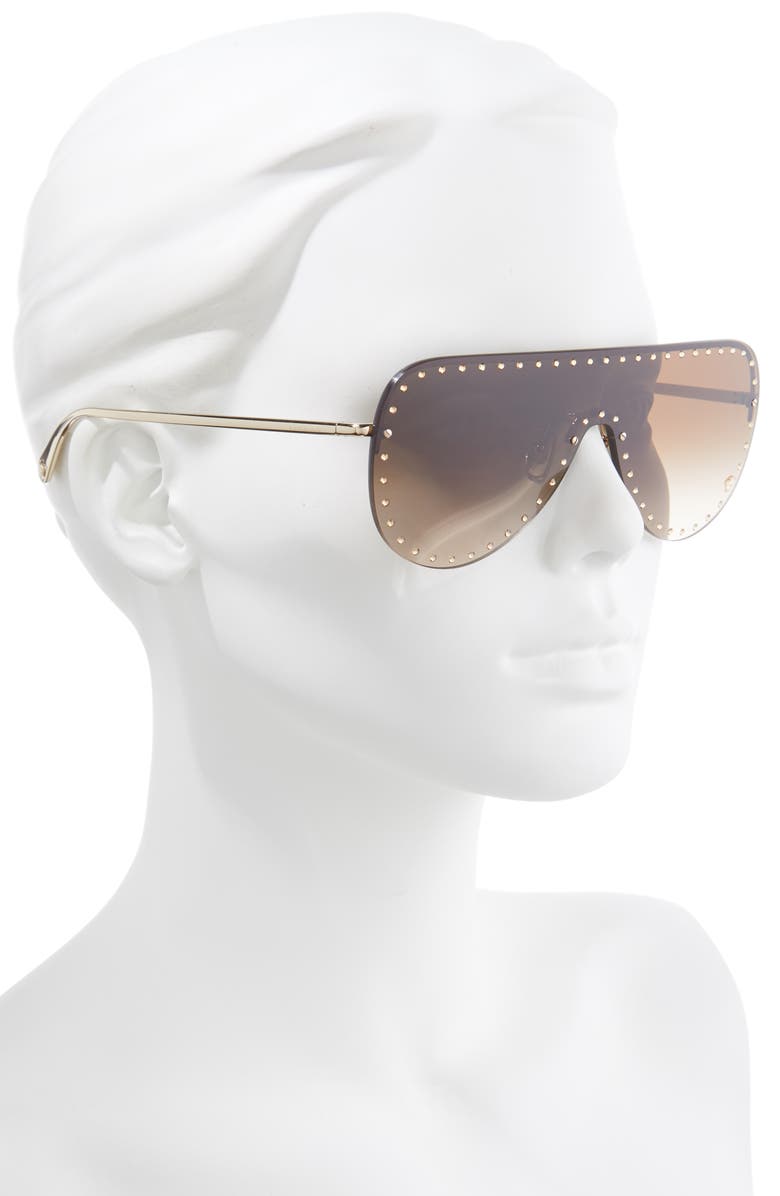Versace Shield Sunglasses, Alternate, color, 