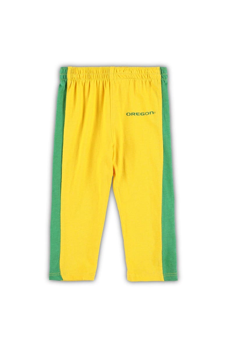 Outerstuff Infant Green/Yellow Oregon Ducks Little Kicker Long Sleeve Bodysuit and Sweatpants Set, Alternate, color, 