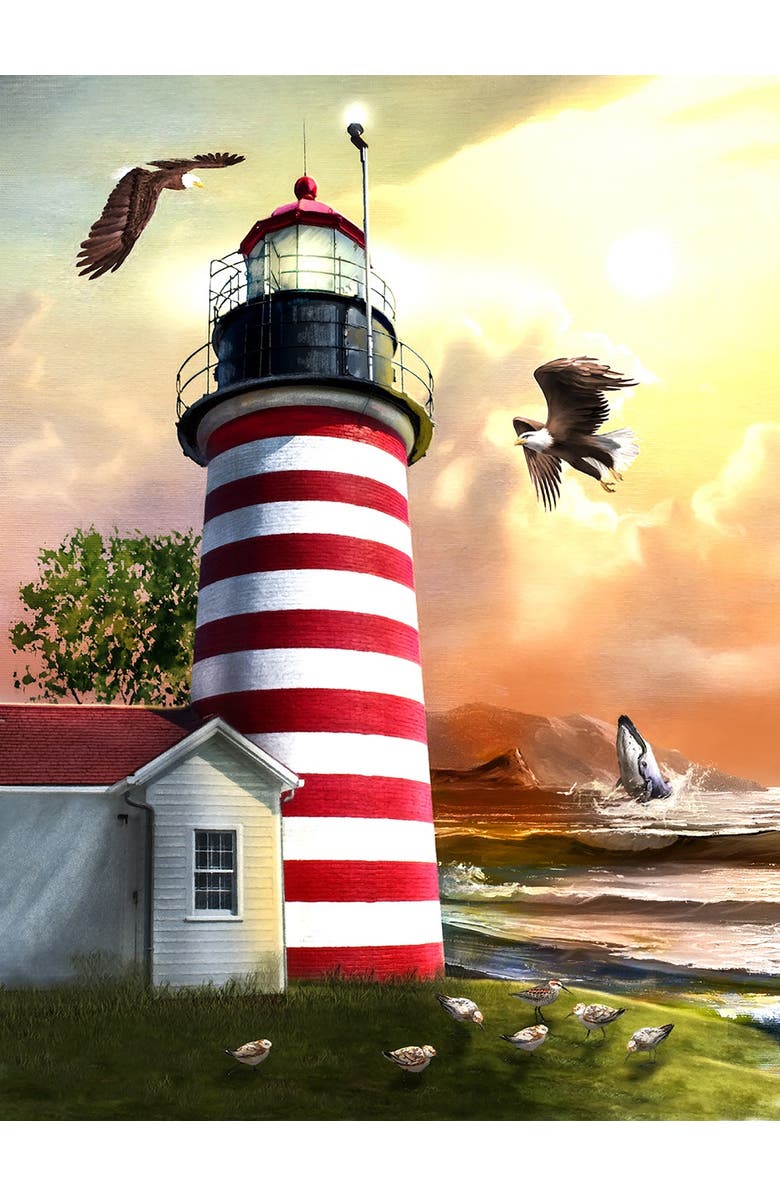 Sunsout West Quoddy Lighthouse 1000 piece Jigsaw Puzzle for Adults, Alternate, color, Multicolor