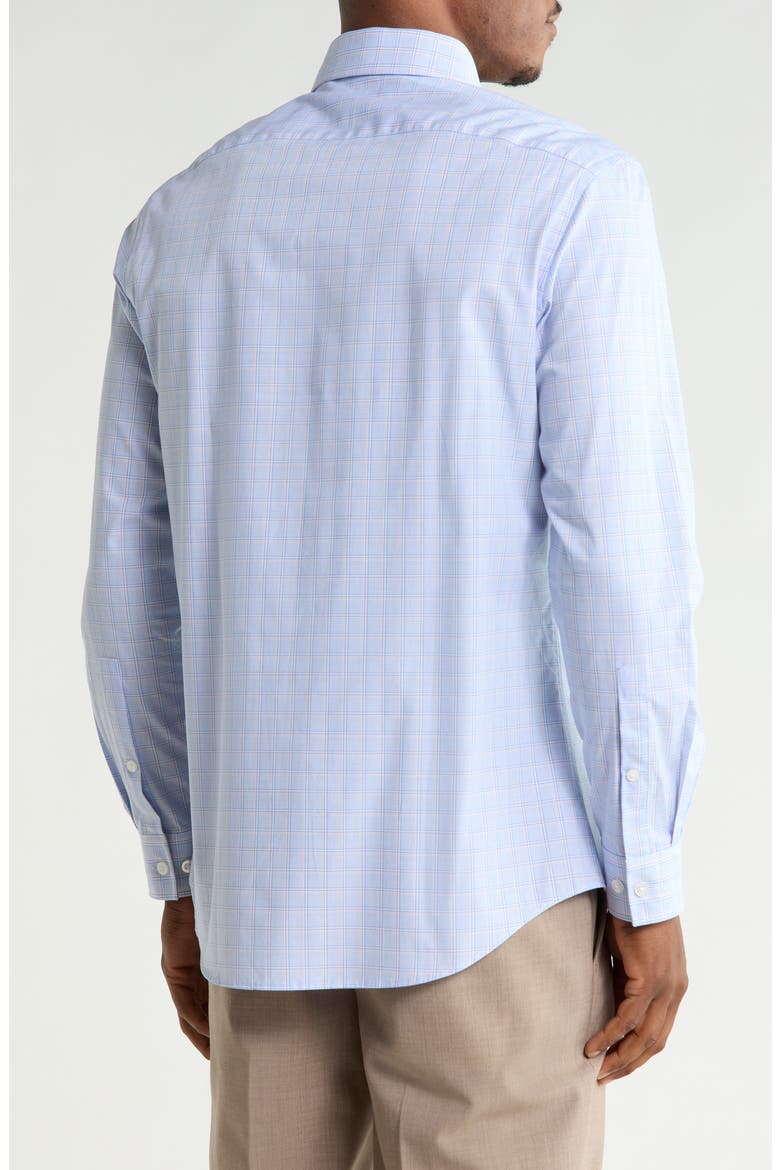 Check Slim Fit Cotton Dress Shirt, Alternate, color, ORANGE MULTI