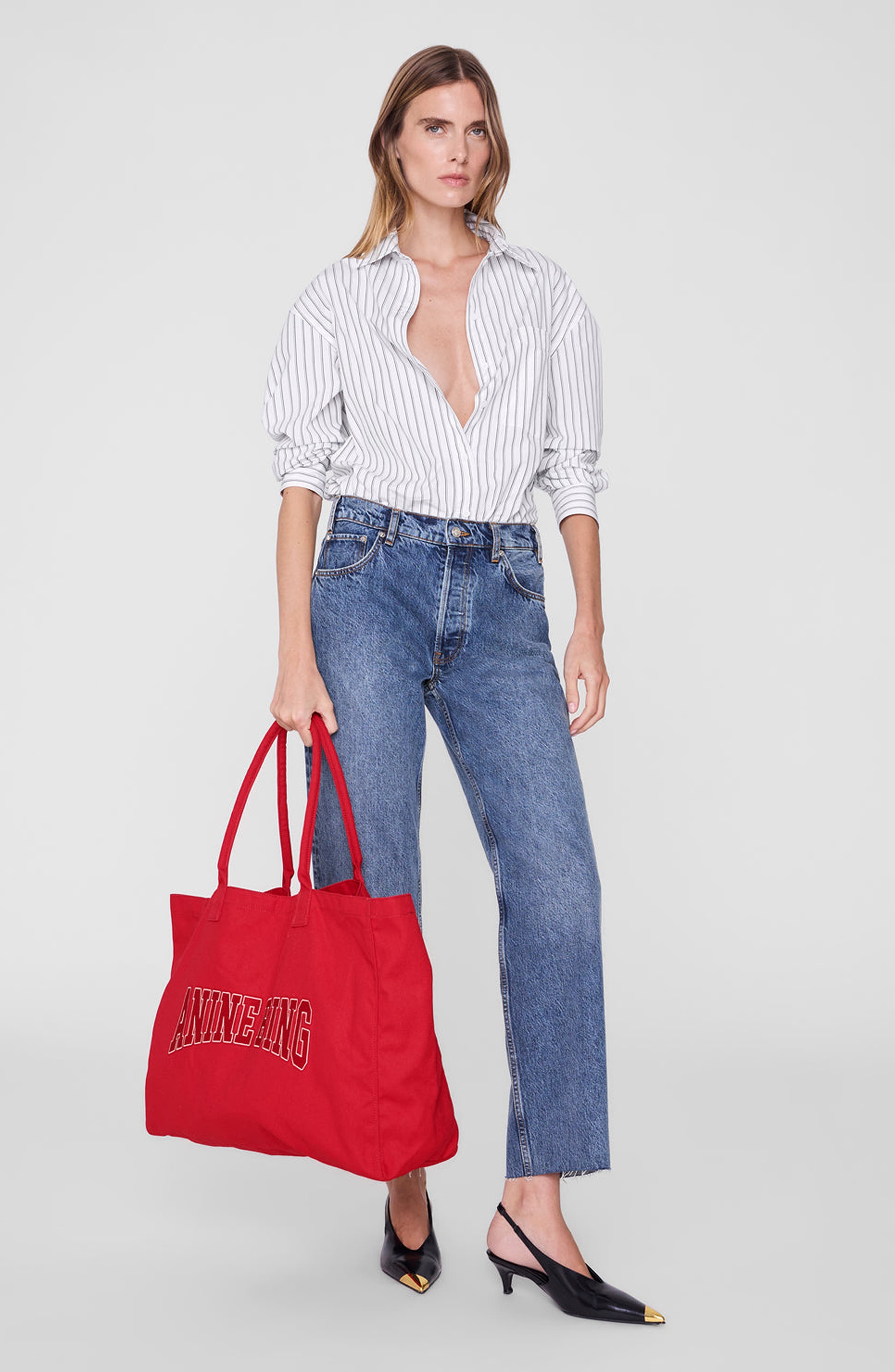 Leo Canvas Tote, Alternate, color, Tango Red