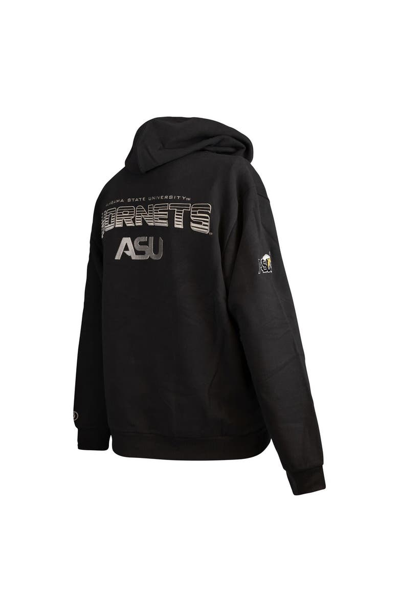 FISLL Men's FISLL Black Alabama State Hornets Puff Print Sliced Pullover Hoodie, Alternate, color, Black
