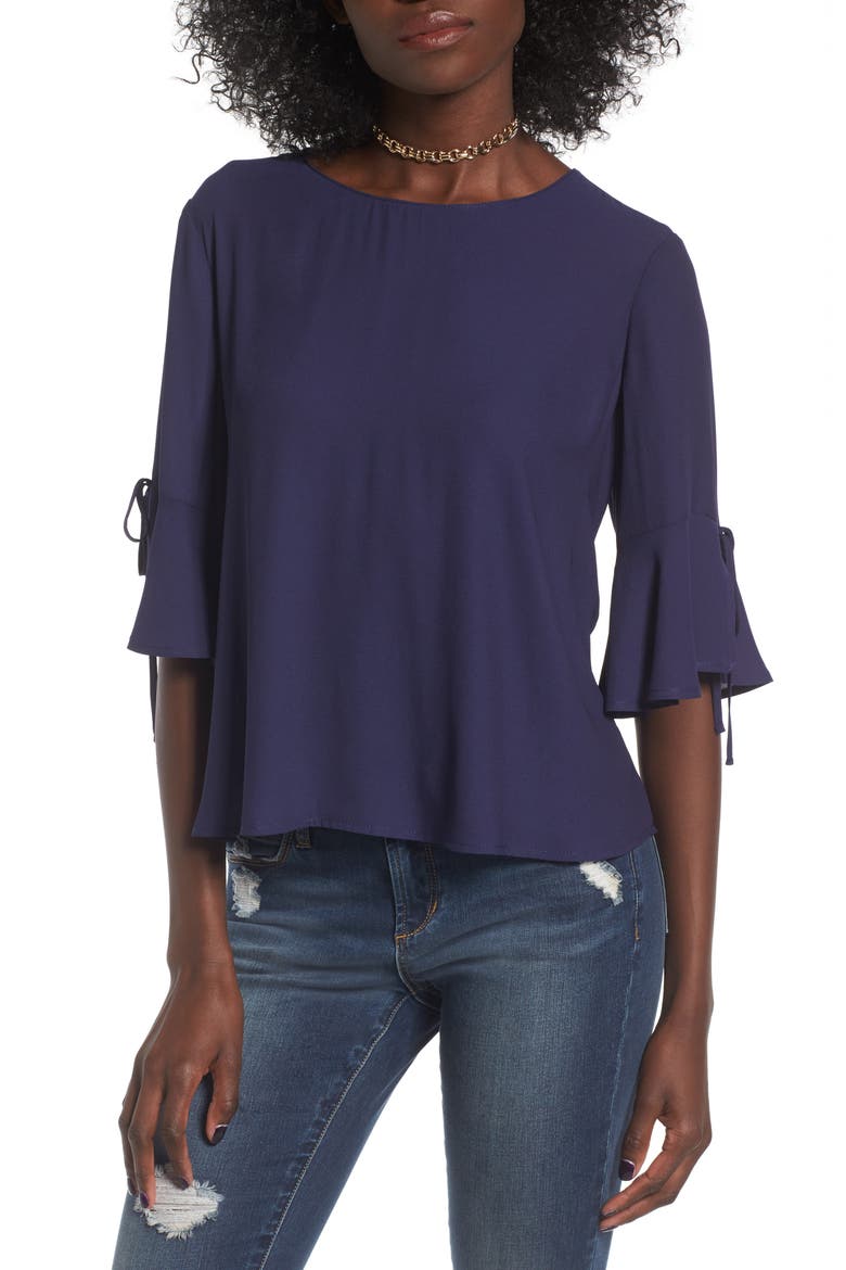 Bell Sleeve Tee, Main, color, ECLIPSE