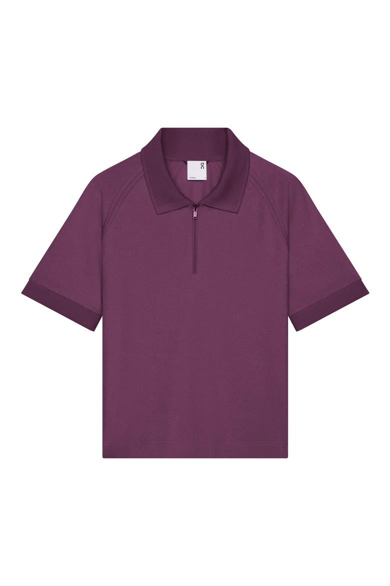 Courtside Cotton Blend Terry Polo, Alternate, color, CASSIS