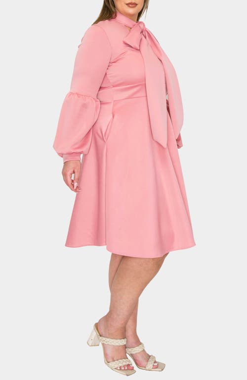 L I V D Carina Donna Fit & Flare Midi Dress In Light Mauve
