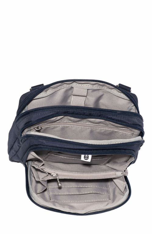 Baggallini Triple Zip Small Convertible Crossbody Bag In French Navy