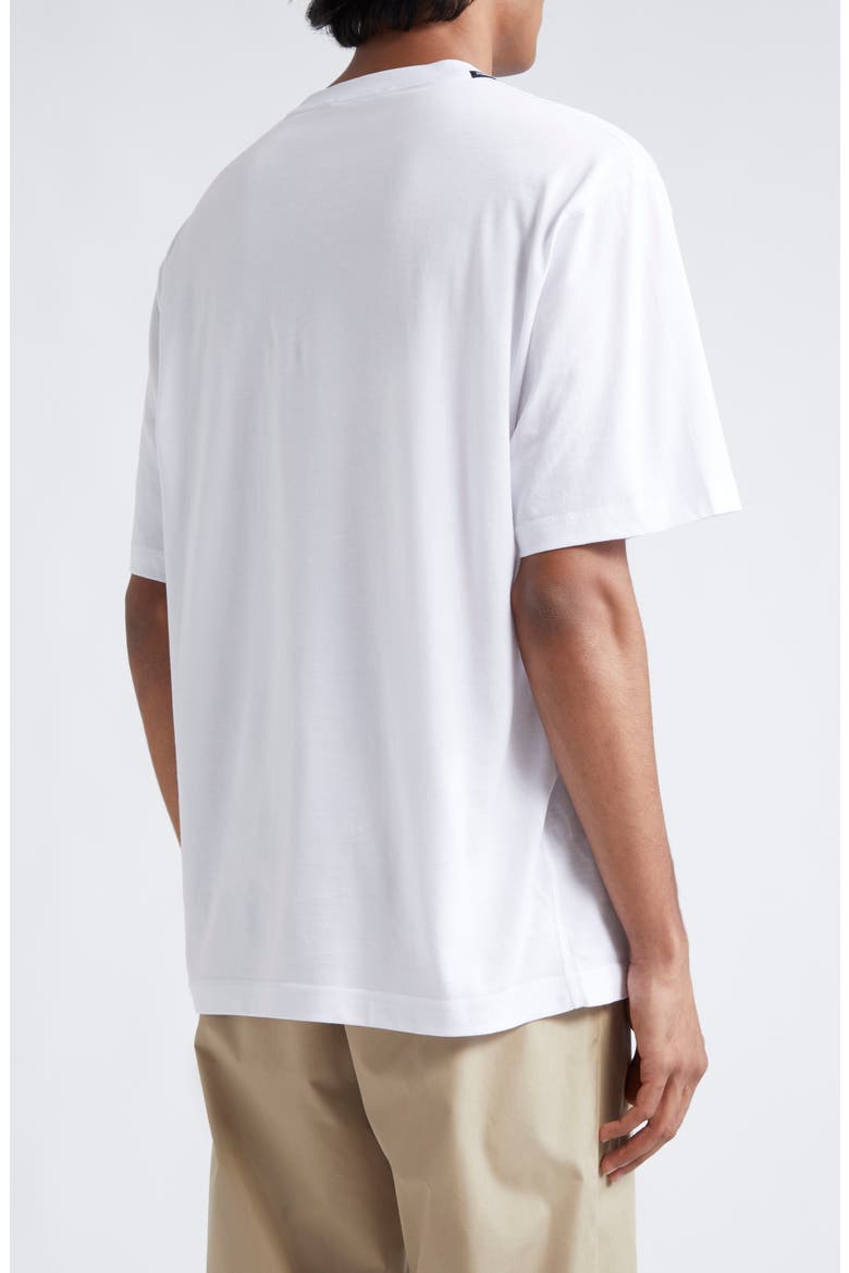 Logo Crest Cotton Jersey Crewneck T-Shirt, Alternate, color, BIANCO OTTICO