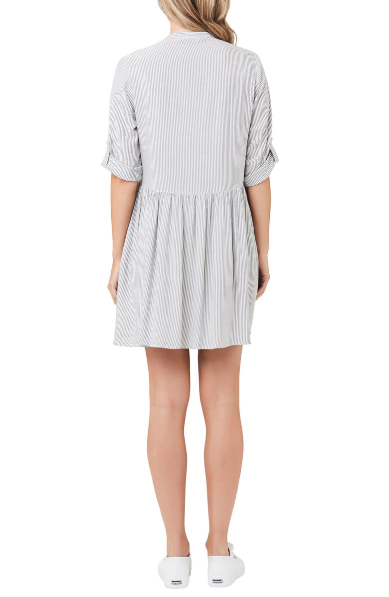 Ripe Maternity Sam Stripe Maternity/Nursing Dress, Alternate, color, Grey Multi