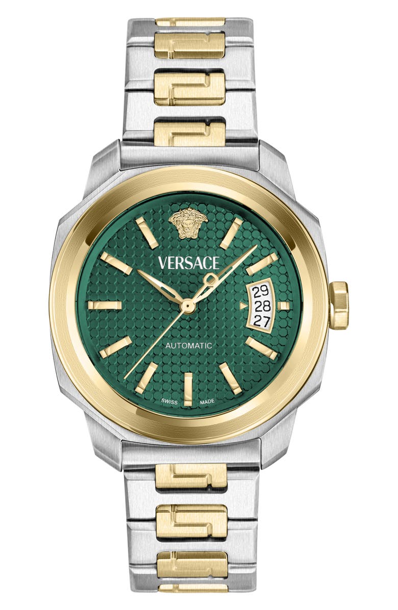 Versace Dylos Two-Tone Bracelet Strap Automatic Watch, 42mm, Main, color, Two Tone
