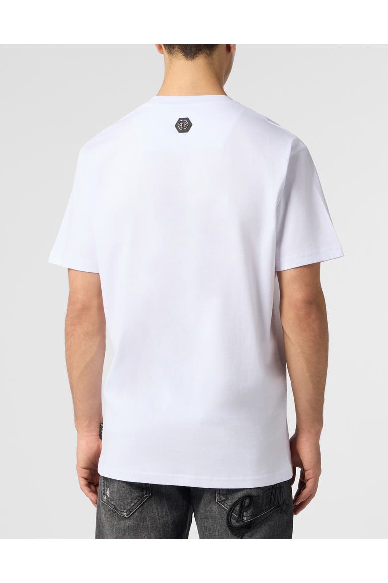 Round Neck T-Shirt Dollar Signature Men, Alternate, color, white