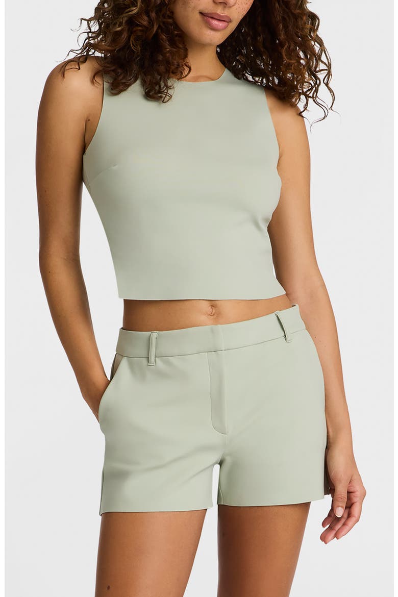 Neoprene Sleeveless Shell Top, Main, color, PISTACHIO