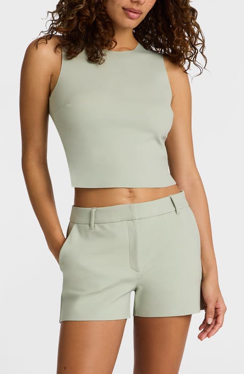 Neoprene Sleeveless Shell Top