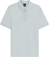 BOSS Paras Quarter Zip Cotton Polo
