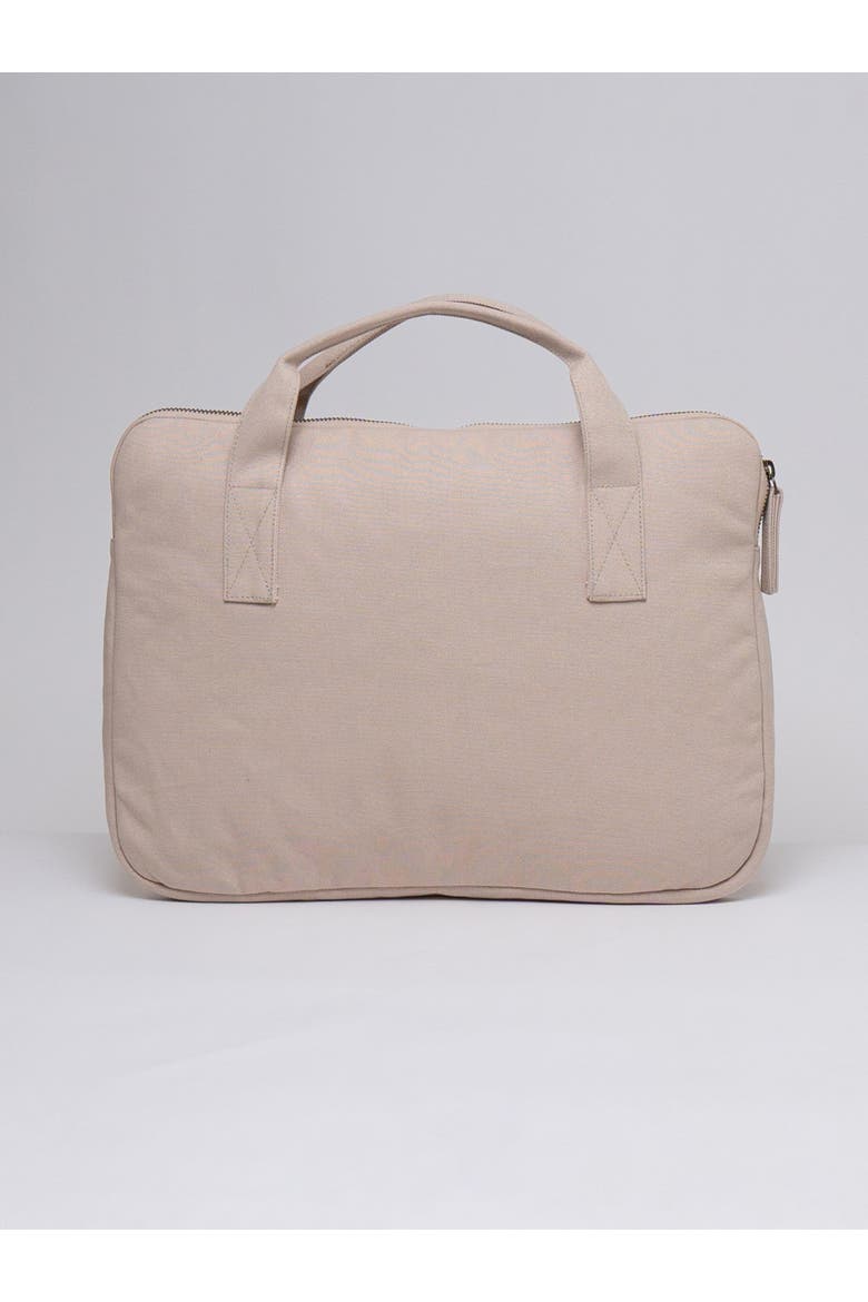 Organic Cotton Laptop Sleeve With Handles, Alternate, color, Sand Dune