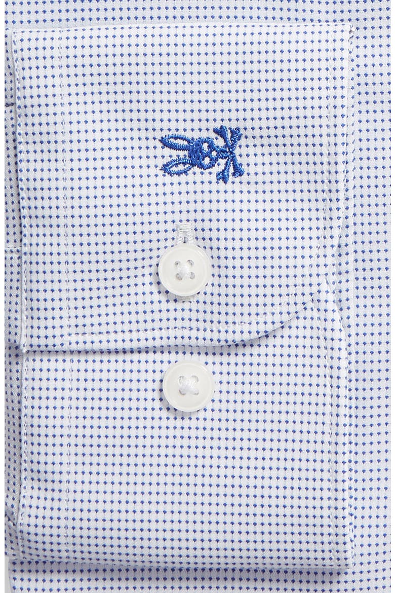 Trim Fit Stretch Cotton Blend Dress Shirt, Alternate, color, TURQUOISE