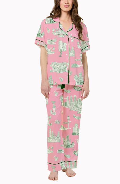 Katie Kime Atlanta Toile Pants Set In Pink