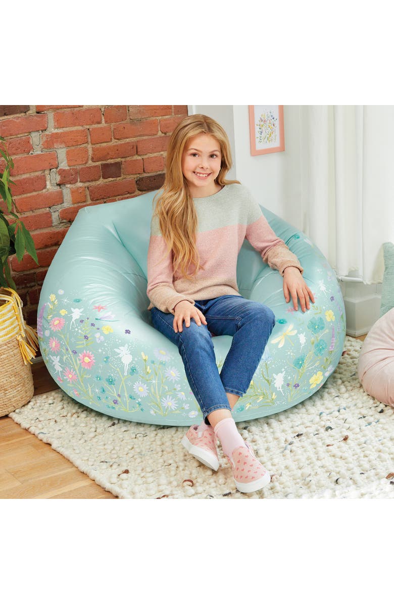Three Cheers For Girls Inflatable Fairy Garden Chair for Kids Ages 8+, Alternate, color, Multicolored