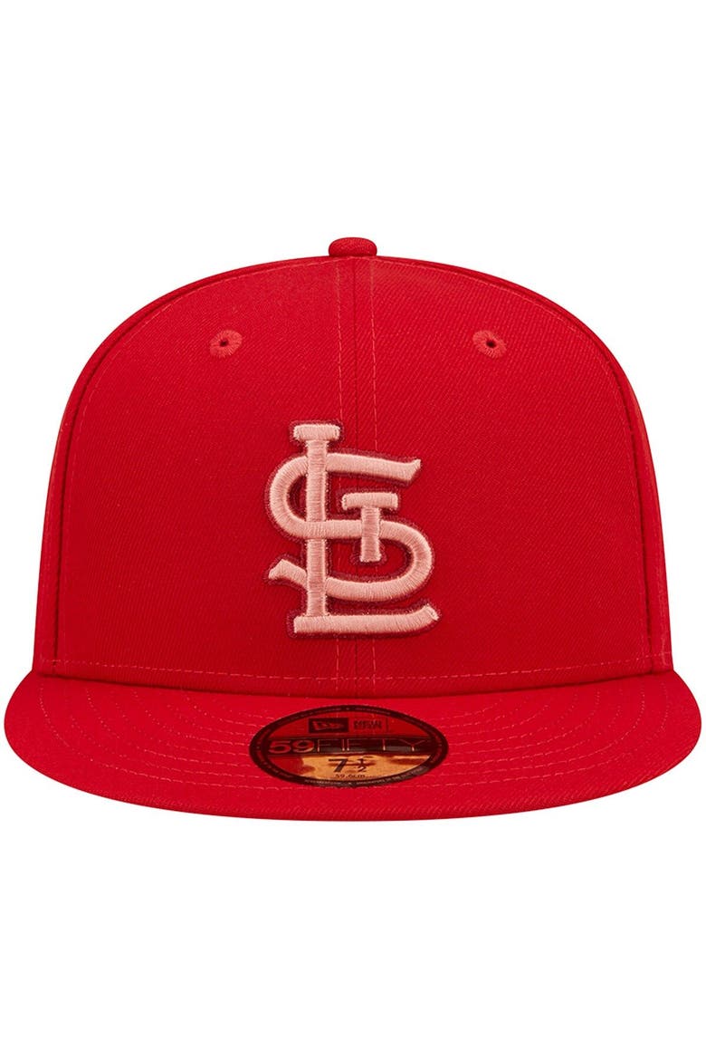 Men's New Era Red St. Louis Cardinals Monochrome Camo 59FIFTY Fitted Hat, Alternate, color, Red