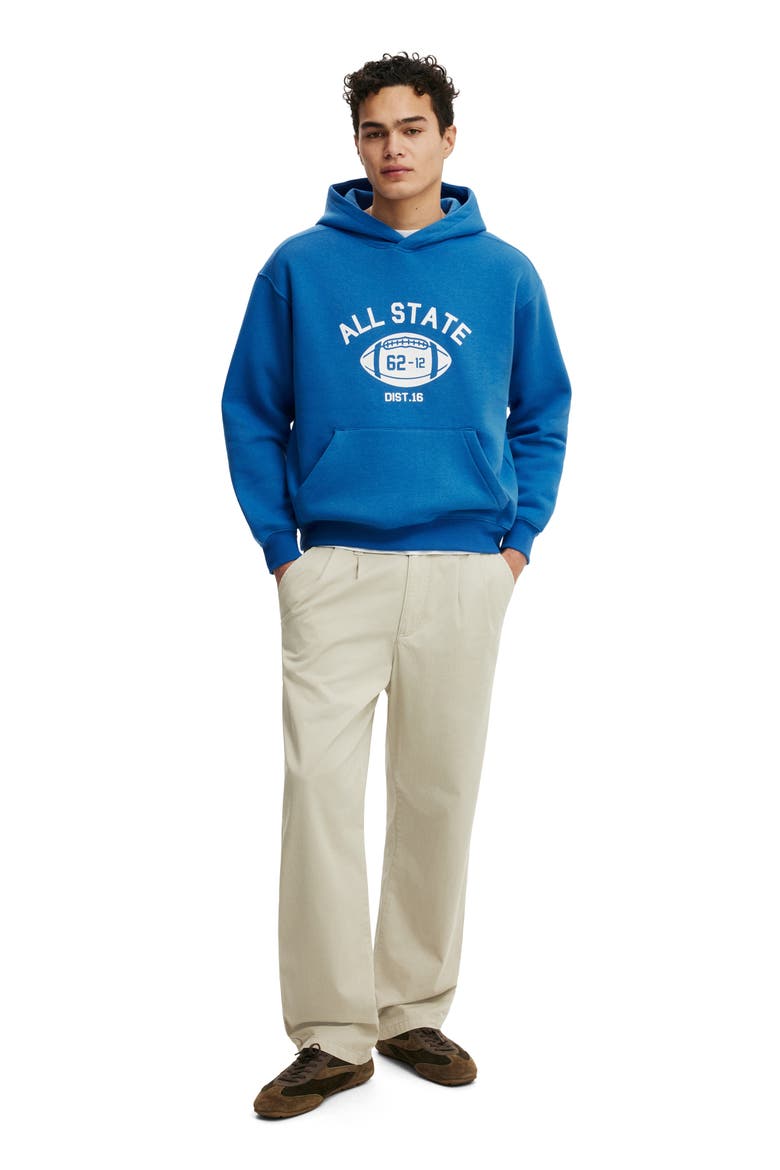 Men's Box Fit Graphic Hoodie, Alternate, color, Carolina Blue  All State