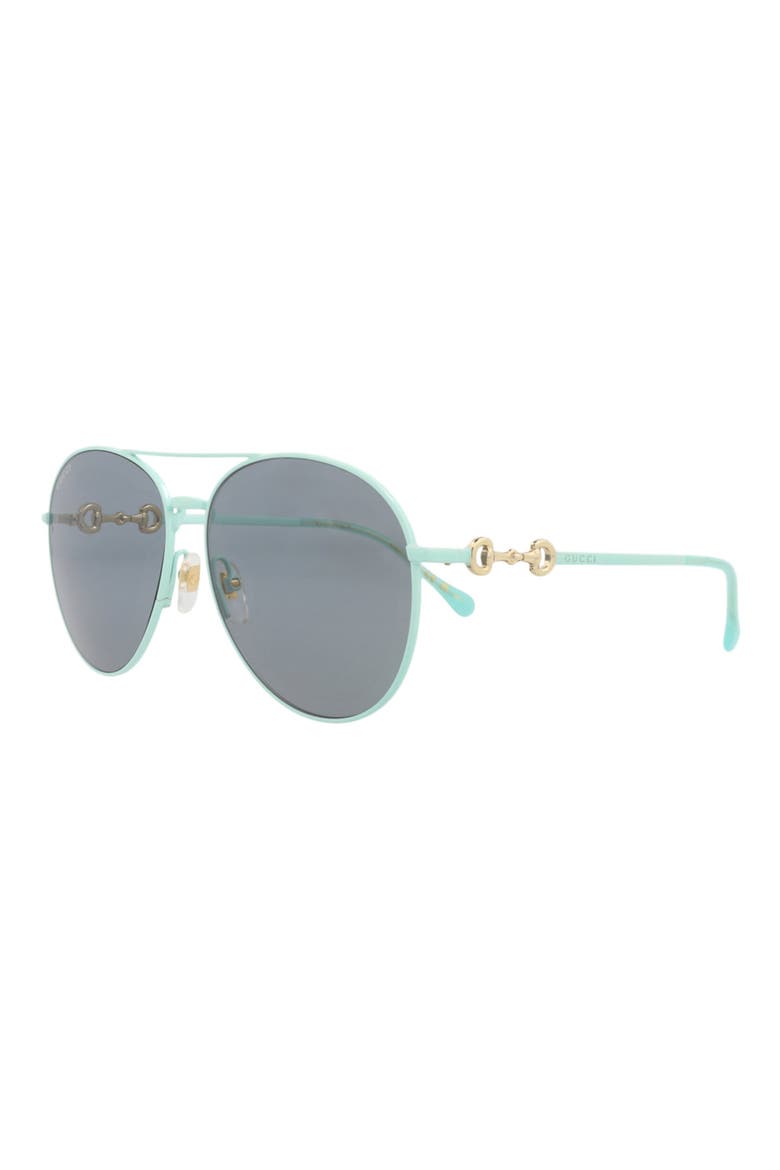 51mm Aviator Sunglasses, Alternate, color, GREEN GREEN GREY