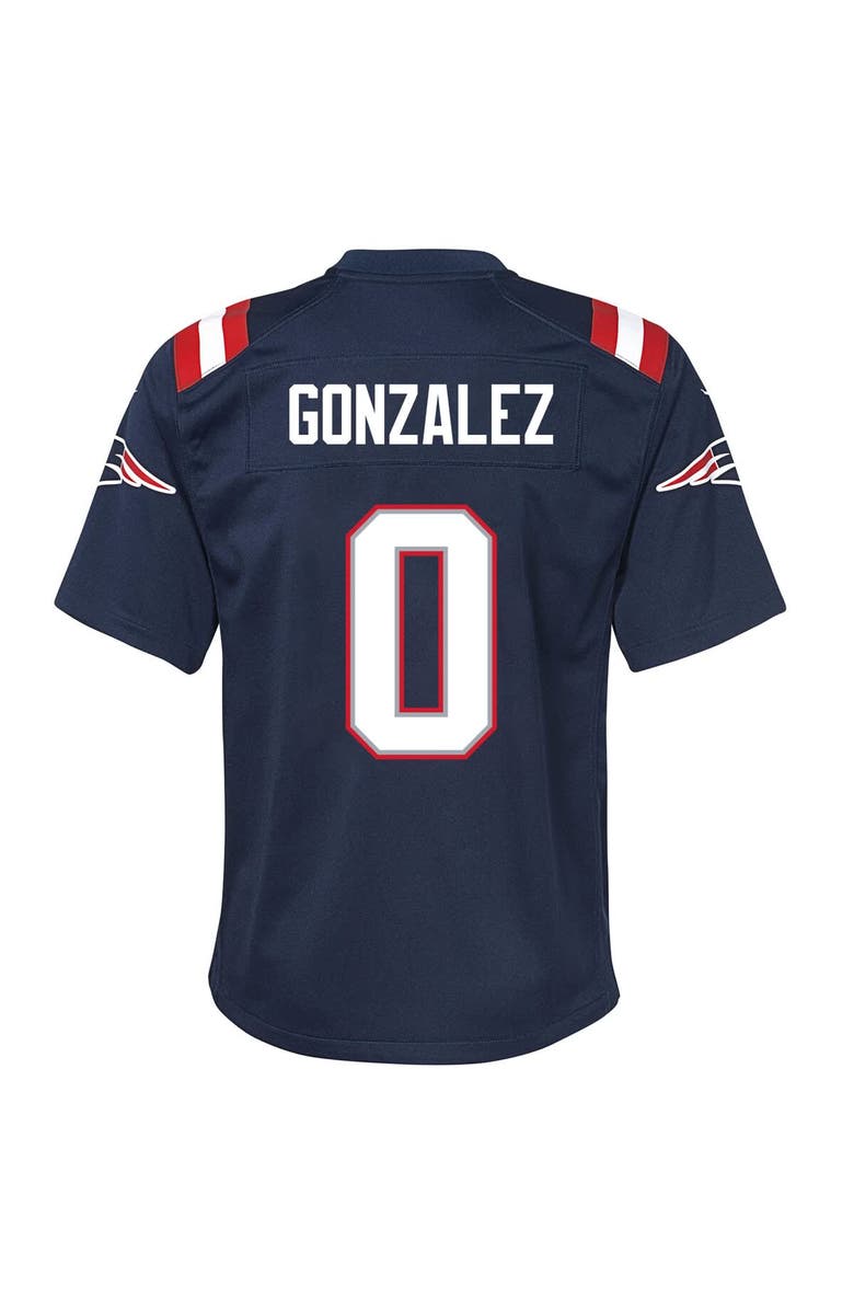 Nike Youth Nike Christian Gonzalez Navy New England Patriots Game Jersey, Alternate, color, Navy