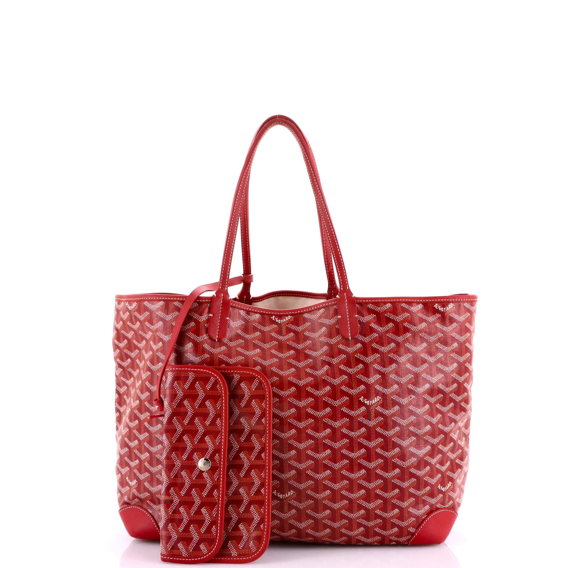 Pre-Owned Goyard Saint Louis Tote Coated Canvas PM, Alternate, color, Red