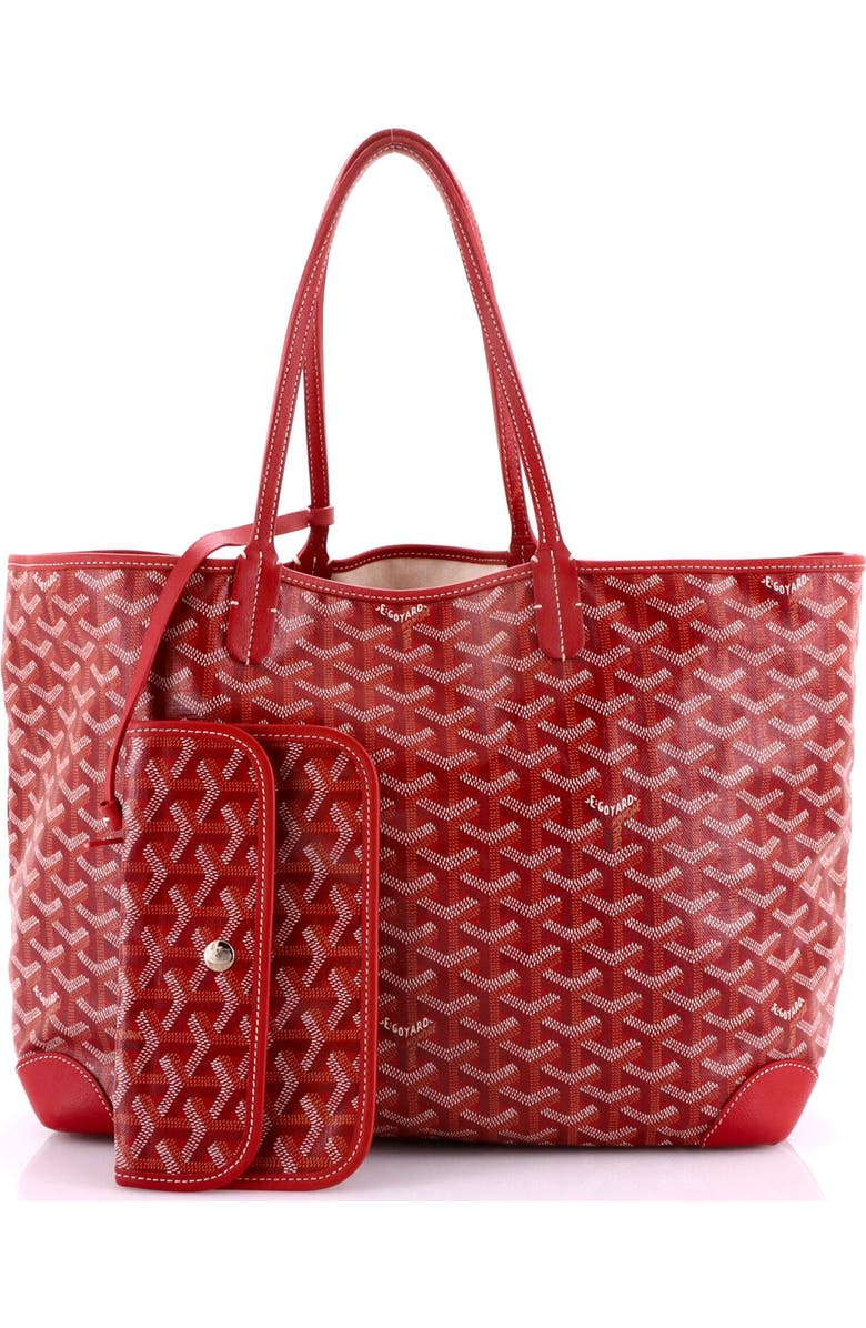 Pre-Owned Goyard Saint Louis Tote Coated Canvas PM, Alternate, color, Red