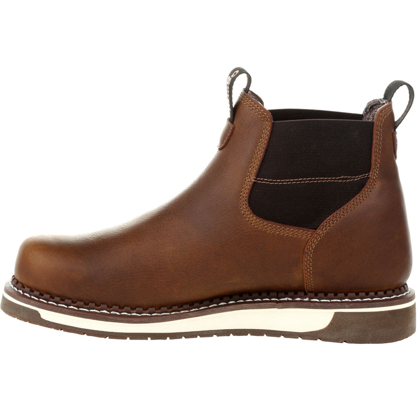 Amp Lt Wedge Waterproof Chelsea Work Boot, Alternate, color, BROWN