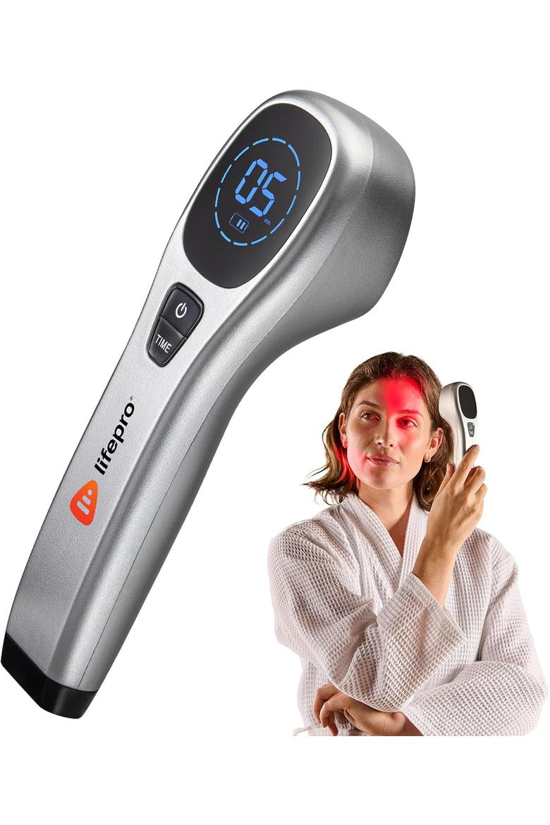 Biolux Red Light Therapy Device Near Infrared Light Wand, Main, color, Siver