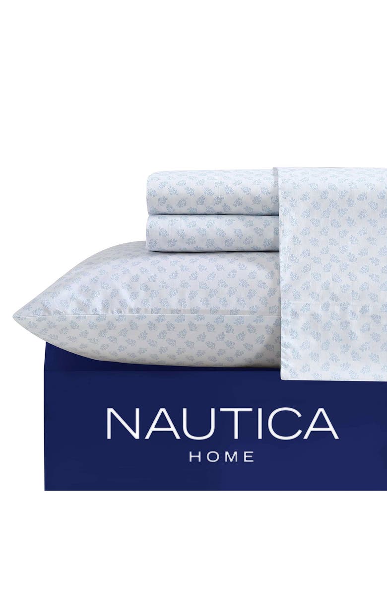 Nautica Breezy Bloom 200 Thread Count Cotton Percale Sheet Set, Alternate, color, 