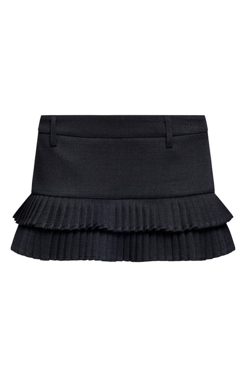 Lioness Double Ruffle Miniskort In Onyx