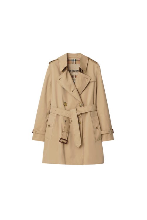 Burberry Kensington Quilted Short Org 2 Coat With Hood In Brown