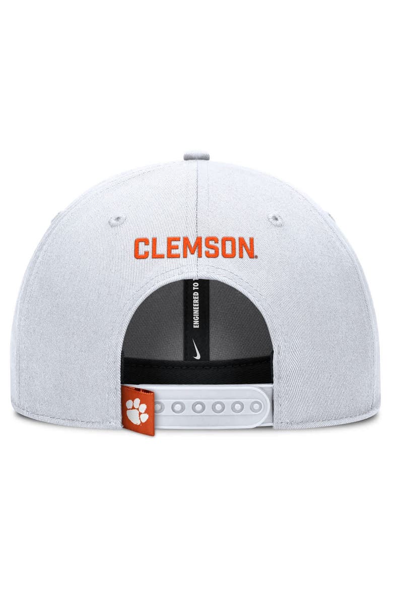 Men's Nike White Clemson Tigers 2025 On-Field Rise Performance Adjustable Hat, Alternate, color, White