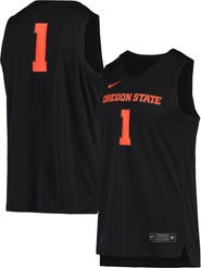Nike Men's Nike #1 Black Oregon State Beavers Replica Basketball Jersey
