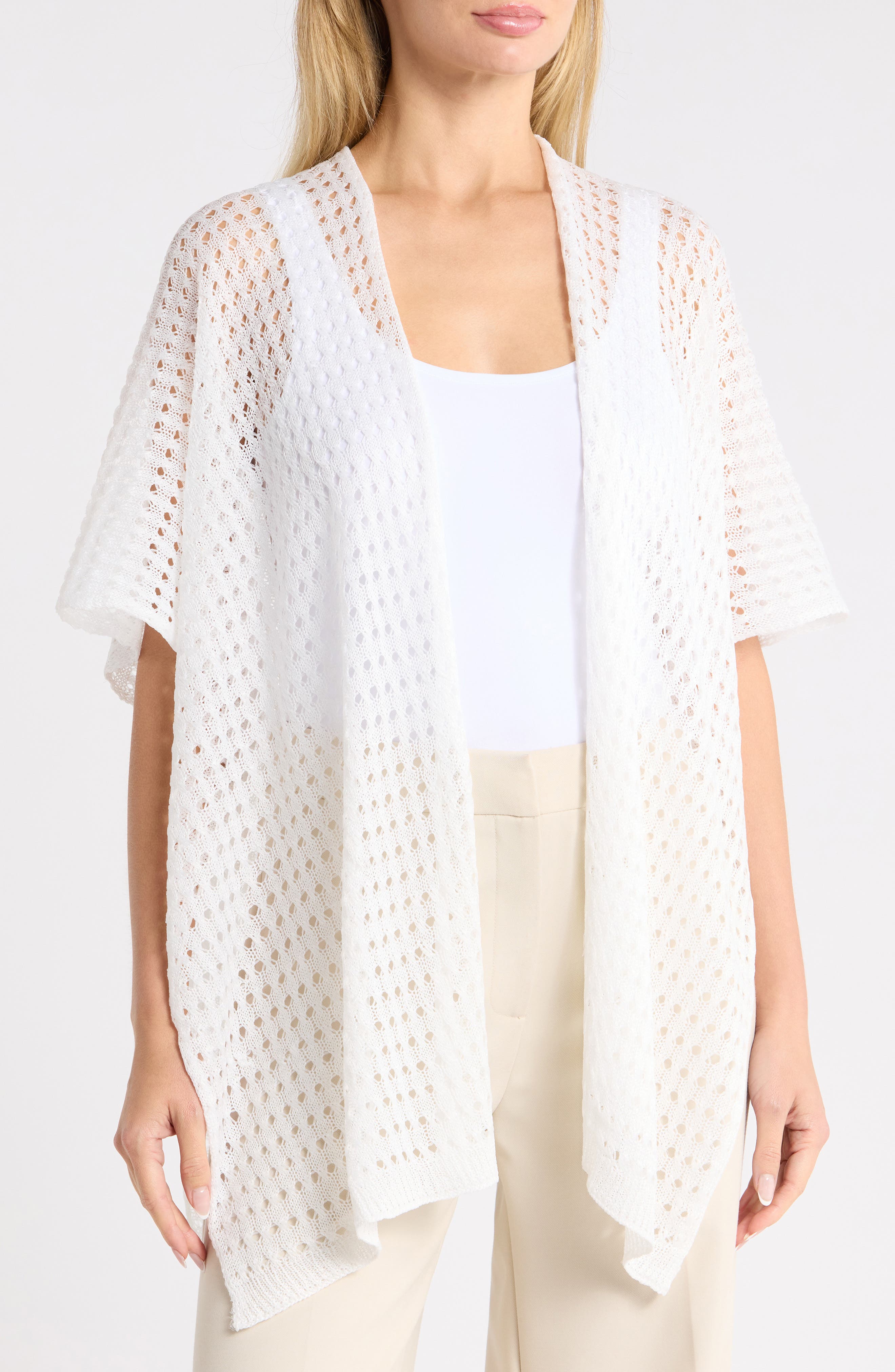 Metallic Open Weave Wrap