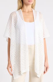 Roffe Accessories Metallic Open Weave Wrap