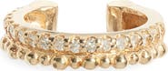 Anzie Single Dew Drop Double Pavé Diamond Ear Cuff