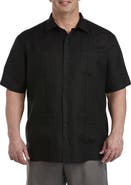 Oak Hill by DXL Big & Tall Embroidered Panel Sport Shirt