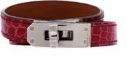 81034712 Kelly Double Tour Bracelet Shiny Alligator