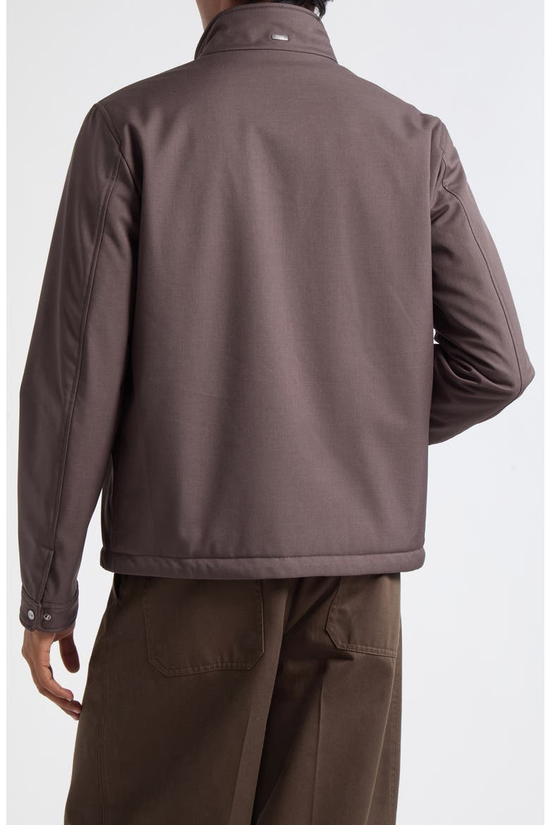 Padded Tech Twill Bomber Jacket, Alternate, color, 8800 DARK BROWN