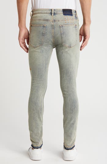 Van Winkle Stagelight Skull Release Hem Skinny Jeans