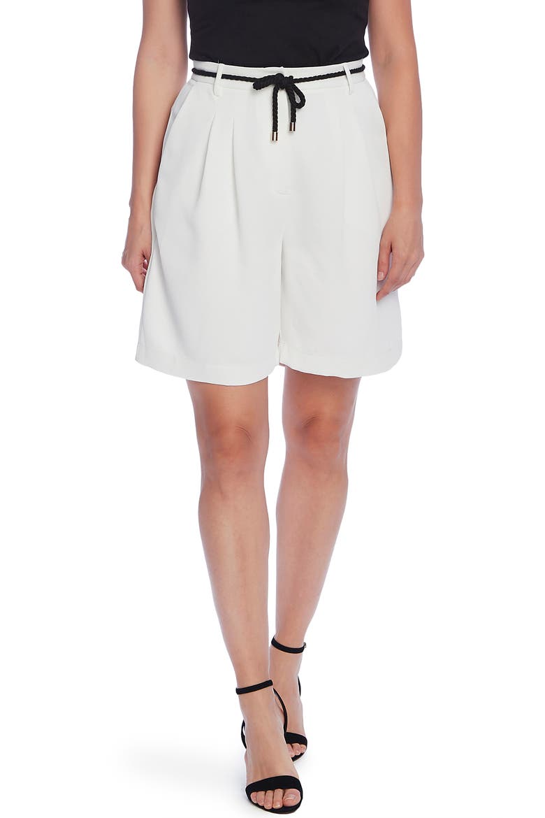 Washed Pique Bermuda Shorts, Main, color, NEW IVORY