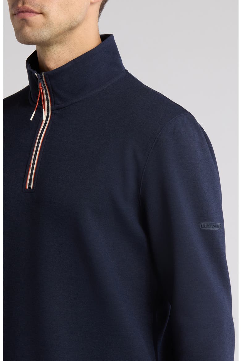 Tatterset Quarter Zip Pullover, Alternate, color, NAVY
