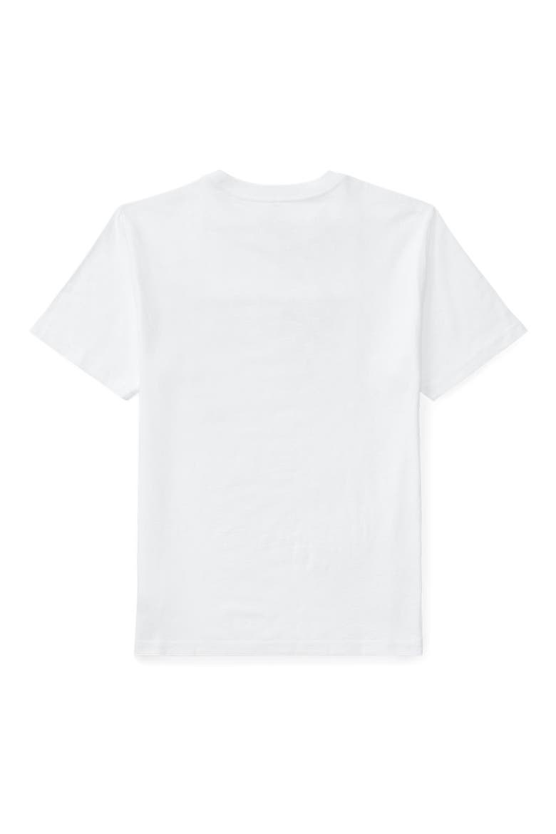 Kids' Flag Appliqué T-Shirt, Alternate, color, WHITE